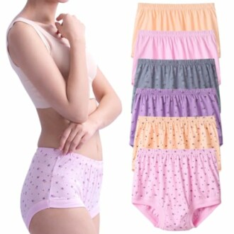 Women High Waist Knickers Cotton Underwear Brief