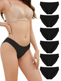 ANSUKOO 6 Pack Women's Seamless Knickers